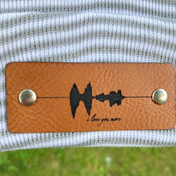 I Love You More Soundwave Newborn Baby Beanie - Gray - Not Custom - Picture 8 of 9